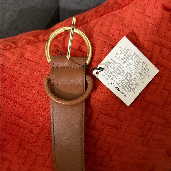Zara Accessories - Zara Tan Belt with Gold Buckle